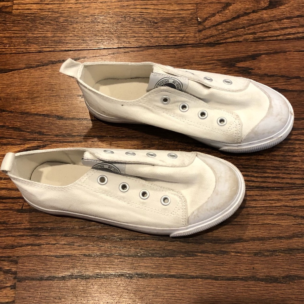 H&M White Slip-On Sneakers. Size 13.